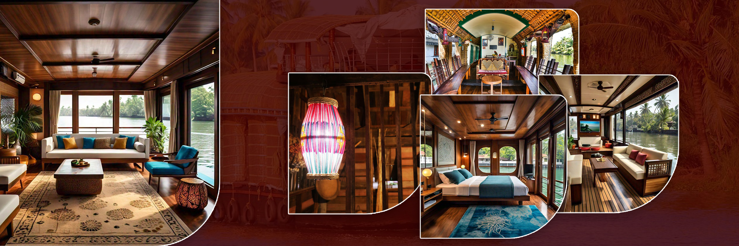 Couple Houseboats in Alleppey